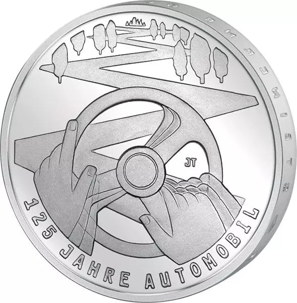 Pièce de 10 euros, République fédérale d'Allemagne, 125e anniversaire de l'automobile, 2011, état neuf