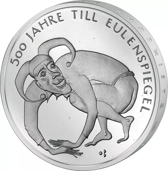 Pièce de 10 euros, République fédérale d'Allemagne, 500 ans de Till, Eulenspiegel, 2011, état neuf