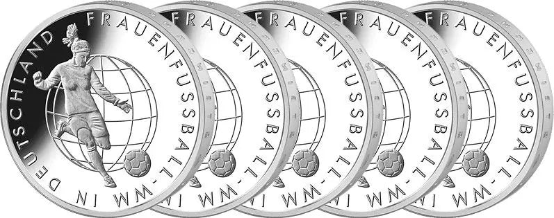 5x10 Euro Allemagne Coupe du Monde Féminine 2011 Preuve (A - J)