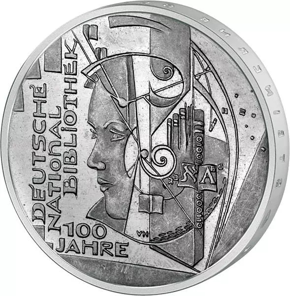10 euros République fédérale d'Allemagne 100 ans de la Bibliothèque nationale allemande 2012 Épreuve