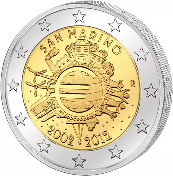 2 Euro Saint-Marin 10 ans Euro 2012