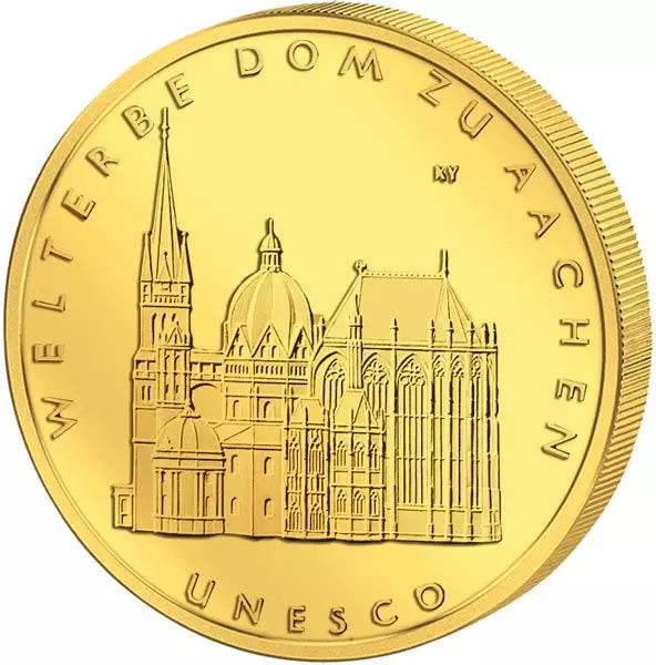 Pièce de 100 euros, République fédérale d'Allemagne, Cathédrale d'Aix-la-Chapelle, site inscrit au patrimoine mondial de l'UNESCO, 2012, état neuf