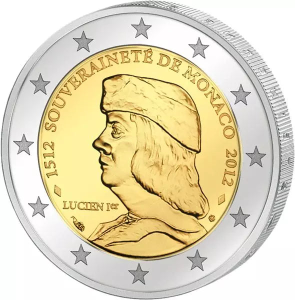 2 euros Monaco 500e anniversaire de la fondation et de l'indépendance de Monaco 2012