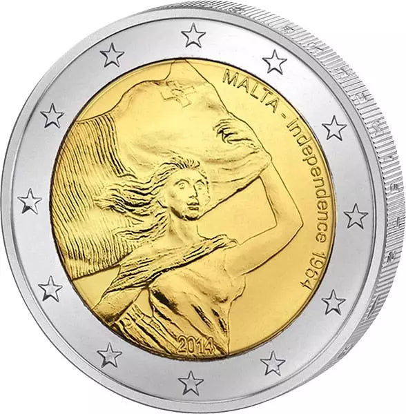 2 euros Malte indépendance de la Grande-Bretagne 2014