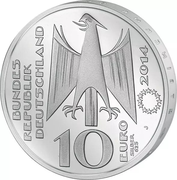 Pièce de 10 euros, République fédérale d'Allemagne, 300 ans de l'échelle Fahrenheit, 2014, état neuf