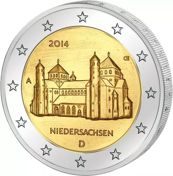 2 euros République fédérale d'Allemagne Basse-Saxe Église Saint-Michel Hildesheim 2014 État neuf