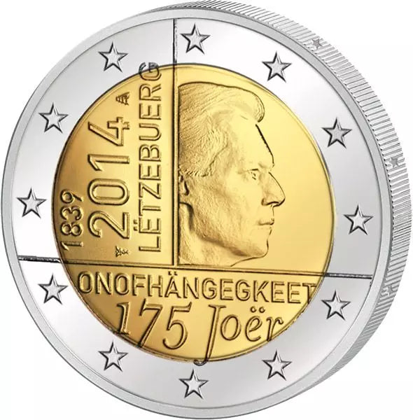 2 euros Luxembourg 175 ans d'indépendance 2014