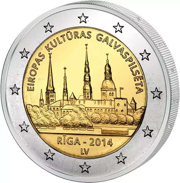 2 euros Lettonie Riga Capitale européenne de la culture 2014