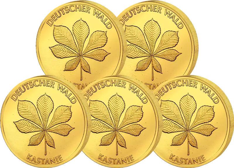 Pièce de 20 euros de la République fédérale d'Allemagne, Châtaigne des forêts allemandes, 2014, état neuf (A-J)