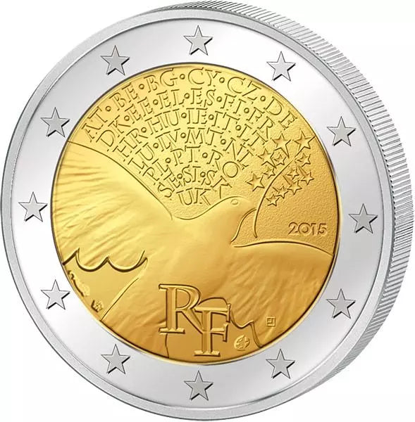2 euros France 70 ans de paix en Europe 2015