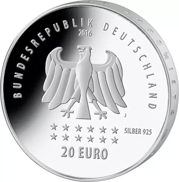 20 euros BRD 175 ans de l'hymne national allemand 2016 Disque poli