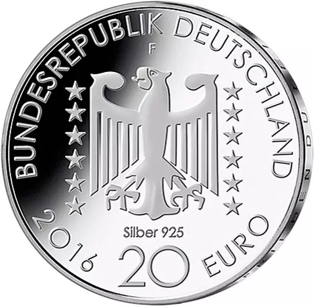 Pièce de 20 euros Allemagne 125e anniversaire Nelly Sachs 2016 Preuve