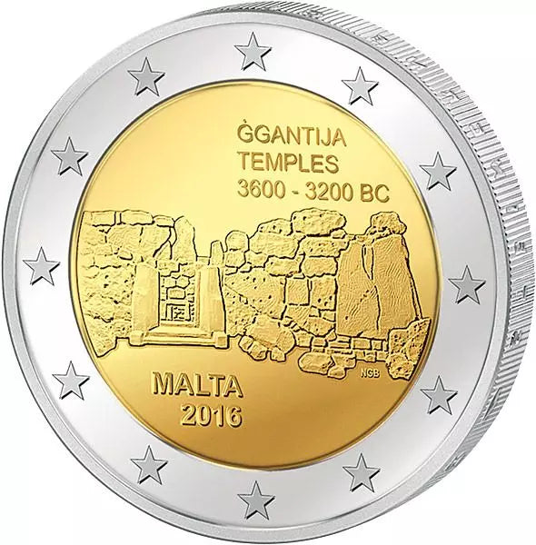 2 euros Malte Temple Ggantija Gozo 2016