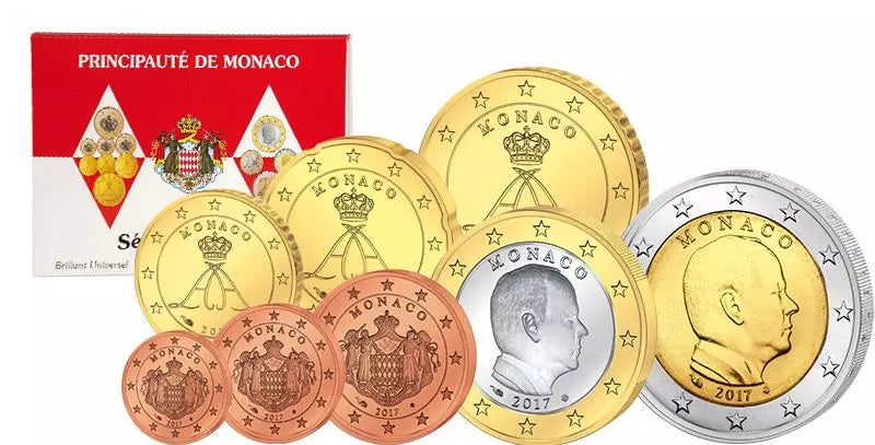 Coffret de pièces de monnaie en euros de Monaco 2017