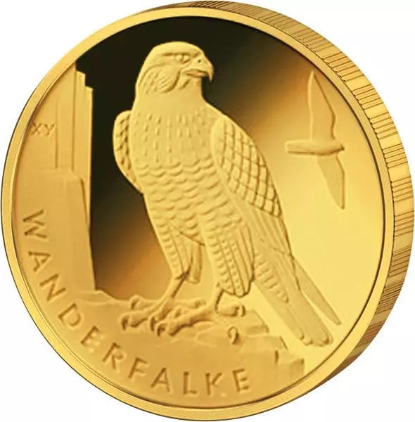 20 euros pour l'Allemagne, oiseaux indigènes, faucon pèlerin, 2019
