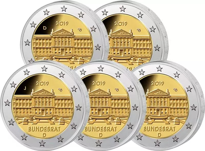 Conseil fédéral de l'Allemagne 2019 (5 x 2 euros)
