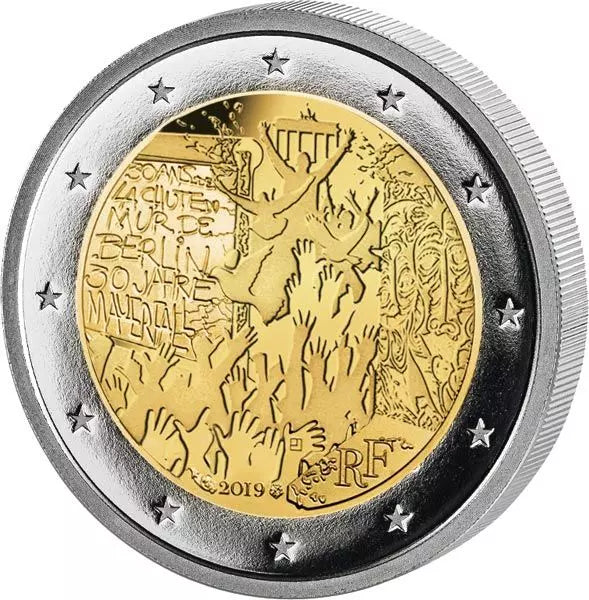 2 euros France 30e anniversaire de la chute du mur de Berlin 2019