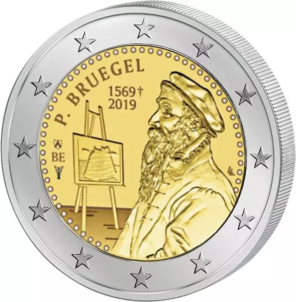 2 euros Belgique 450e anniversaire de la mort de Pieter Bruegel l'Ancien 2019