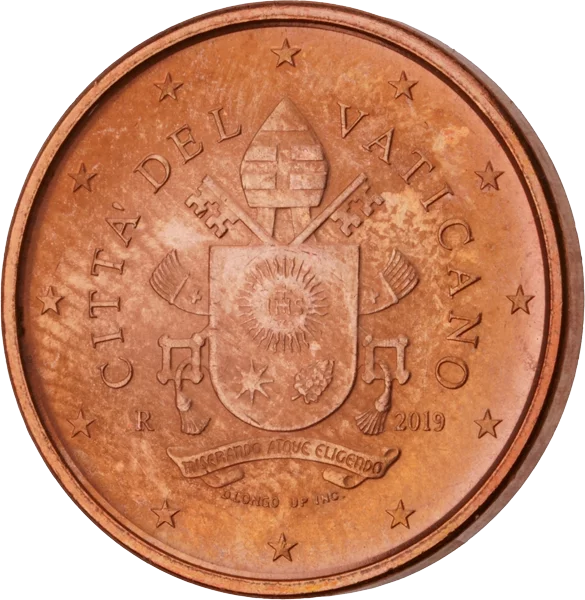 Coffret de pièces en euros du Vatican, édition premier jour 2019