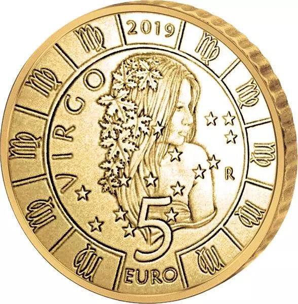 5 euros Saint-Marin Signe astrologique Vierge 2019