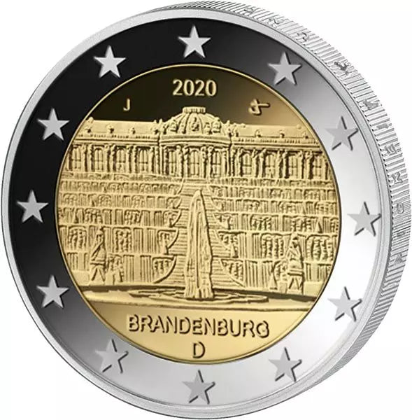 2 euros Allemagne Brandebourg Sanssouci 2020, état neuf