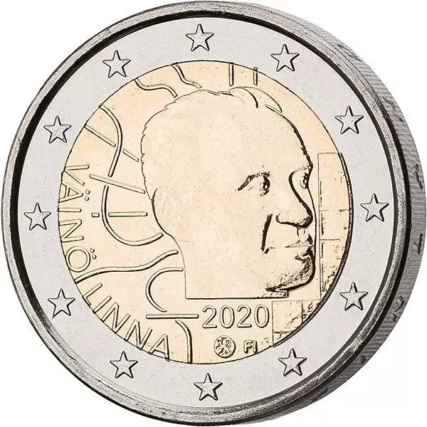 2 euros Finlande 100ème anniversaire de Vaino Linna 2020