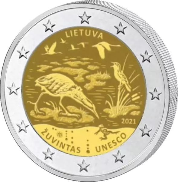 Réserve de biosphère de Lituanie Zuvintas 2021 (2 euros)