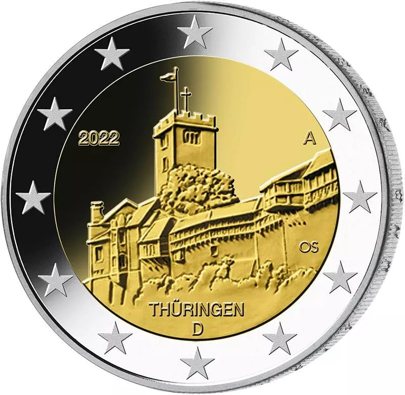 2 Euro Allemagne Thuringe - Wartburg 2022