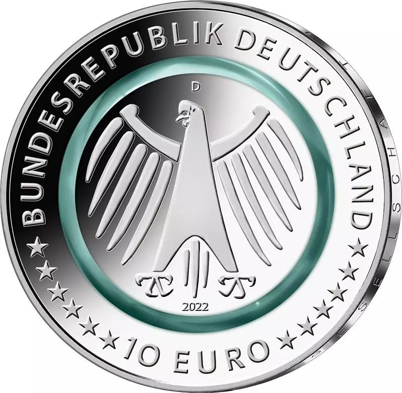 5 x 10 euros République fédérale d'Allemagne Au service de la société - Care 2022 État neuf