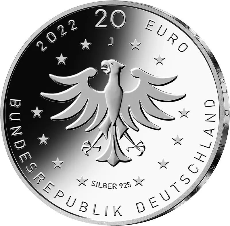 Pièce de 20 euros d'Allemagne, Rumpelstiltskin 2022, état neuf