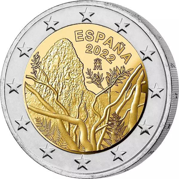 2 euros Espagne Parc national de Garajonay 2022