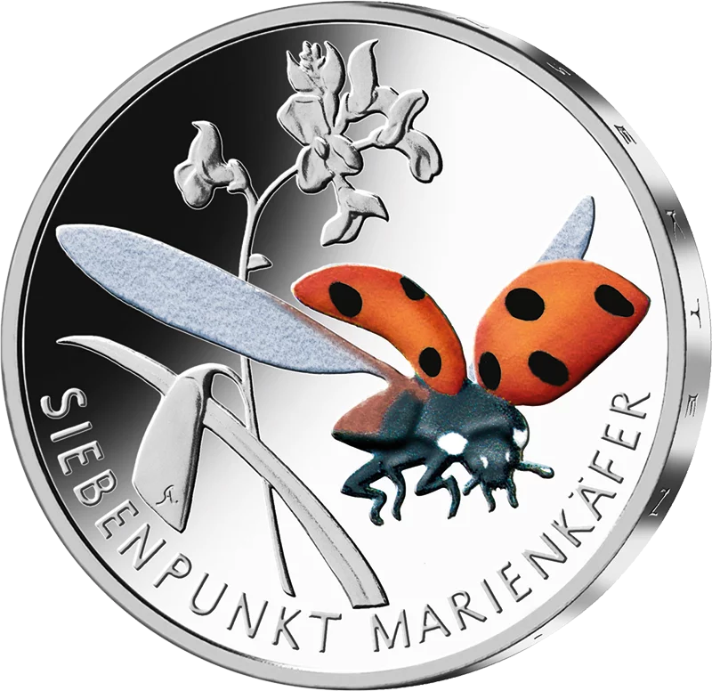 Insectes du Pays des Merveilles BRD 5 euros - Coccinelle à sept points, épreuve 2023