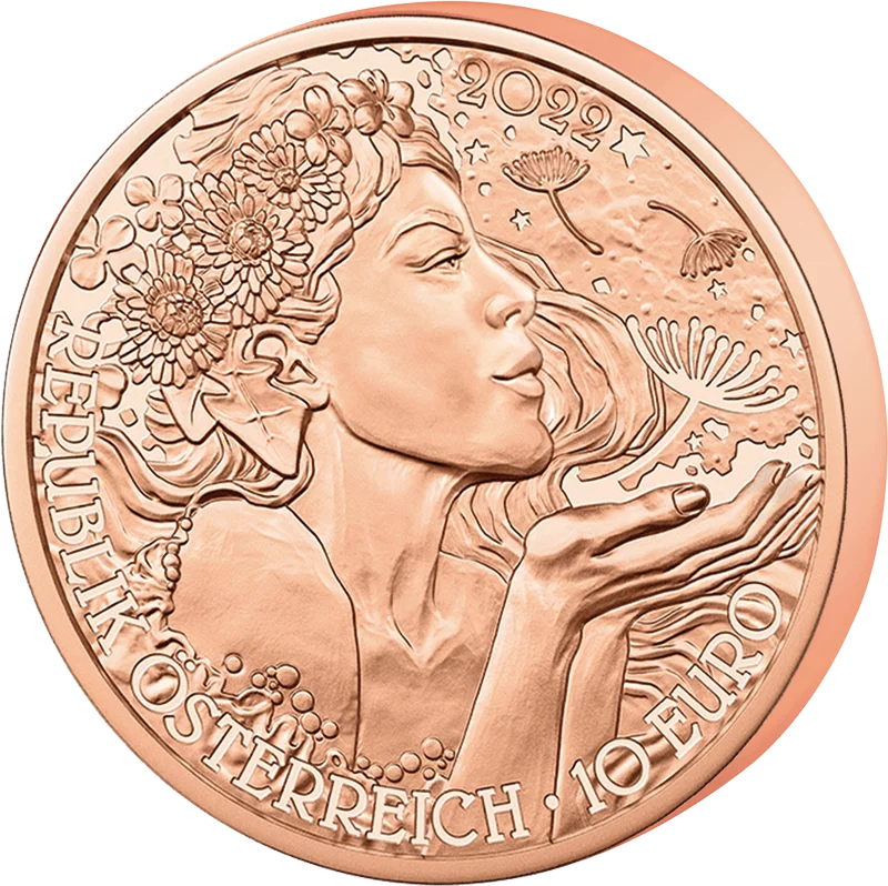 10 euros Autriche Avec le langage des fleurs - Le pissenlit 2022