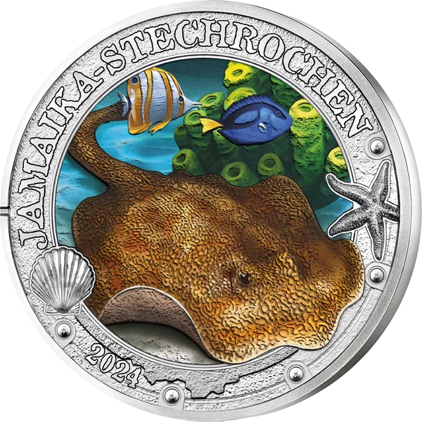 3 Euro Austria Luminous Marine Worlds - Raie jamaïcaine 2024