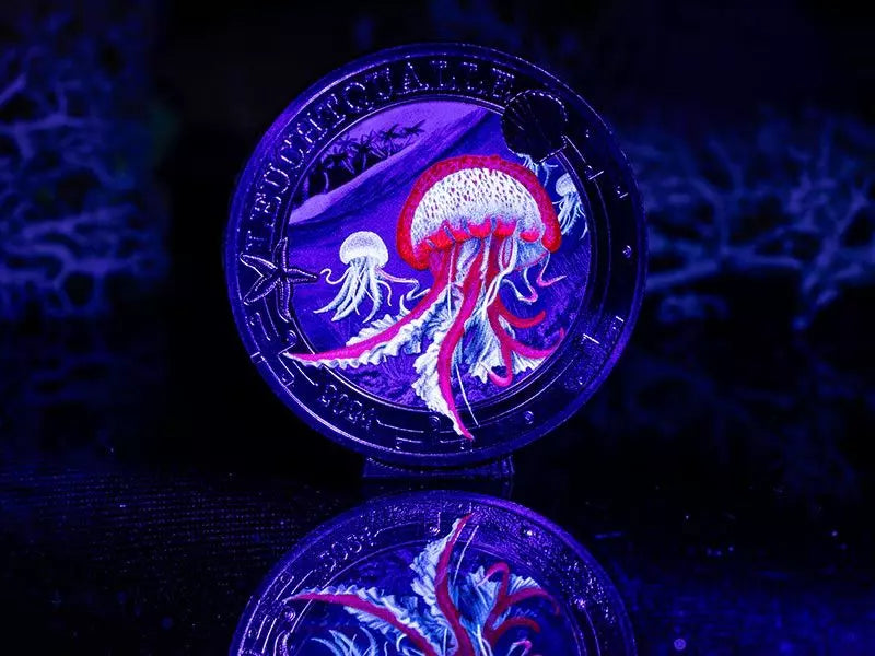3 Euro Autriche Mondes marins lumineux - Méduses lumineuses 2024