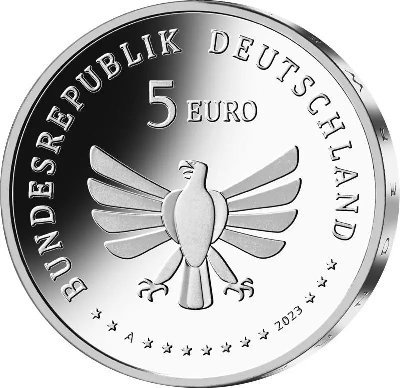 Assiette polie 5 euros BRD Wonderland Insectes - Abeille maçonne rouge 2023