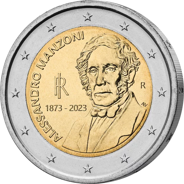 2 euros Italie 150e anniversaire de la mort d'Alessandro Manzoni 2023