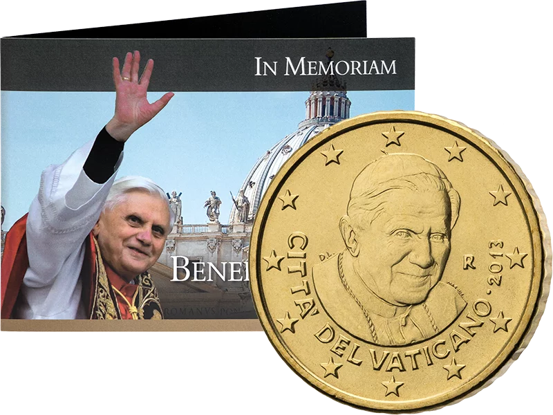 Pièce de 50 centimes Lettre du Vatican In Memoriam Pape Benoît XVI. 2023