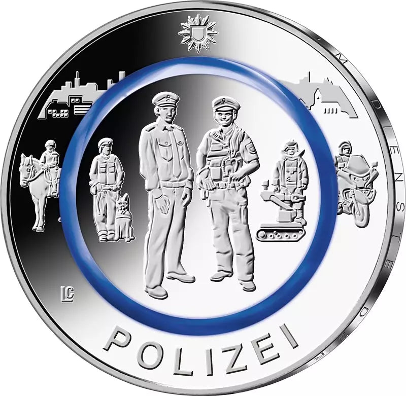 Pièce de 10 euros Police allemande 2024 État neuf