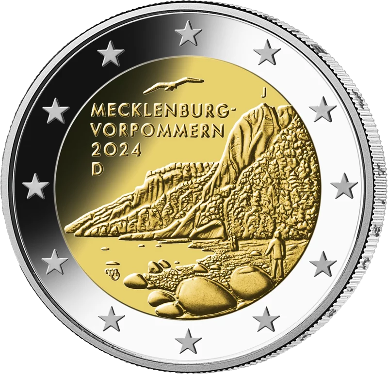 2 Euro Allemagne Mecklembourg-Poméranie-Occidentale Königsstuhl 2024 état neuf