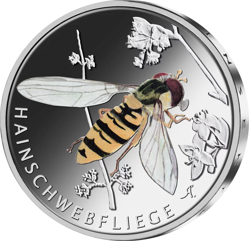 5 Euro BRD Insectes du Pays des Merveilles : Syrphe Marmelade 2024 État neuf