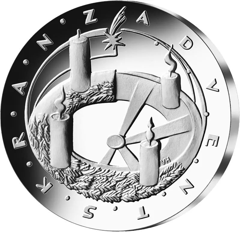 25 euros Allemagne Noël - Couronne de l'Avent 2024 Assiette polie