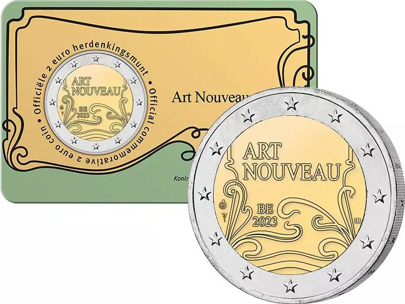 2 euros Belgique Art nouveau à Bruxelles 2023 dans la Coincard