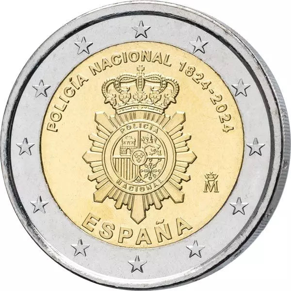 2 euros Espagne 200 ans de la Police nationale espagnole 2024