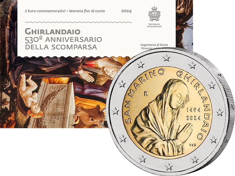 2 euros Saint-Marin 530ème anniversaire de la mort de Ghirlandaio 2024