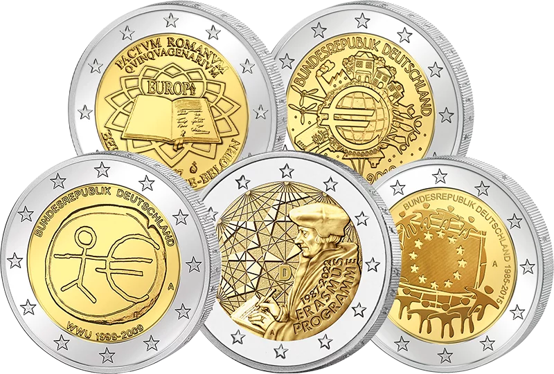Coffret 5 x 2 Euro Saver Allemagne Les éditions allemandes de la série commune 2007-2022