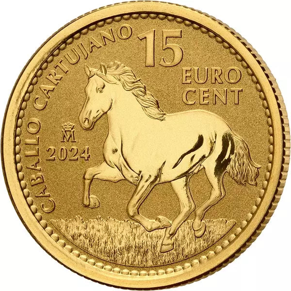 Cheval andalou espagnol 15 centimes 2024