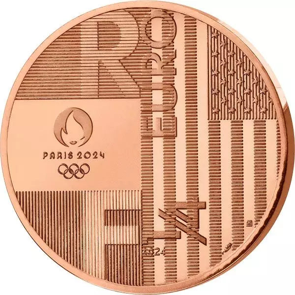 1/4 d'Euro France Jeux Olympiques Paris 2024 - Passage de témoin Paris et Los Angeles 2024