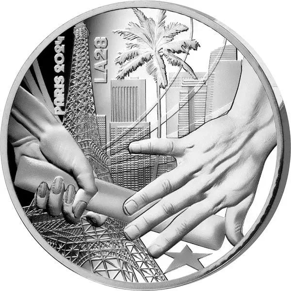 10 Euro France Jeux Olympiques Paris 2024 - Passage de témoin Paris et Los Angeles 2024