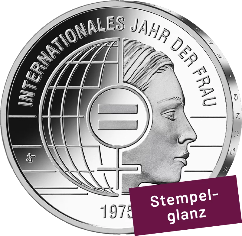 Pièce de 20 euros d'Allemagne, commémorant le 50e anniversaire de l'Année internationale de la femme 2025, en état neuf.